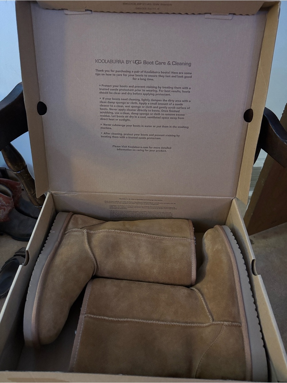 UGG Koolaburra Chestnut Brown Suede Short Ankle Boots